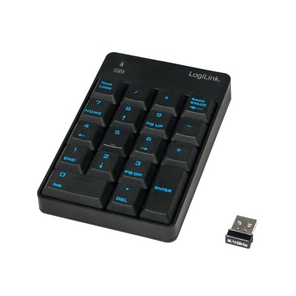 TASTATURA numerica Logilink, wireless, 18 taste, negru, „ID0120” (timbru verde 0.8 lei)