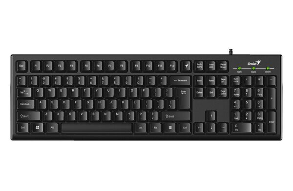 TASTATURA GENIUS USB, 104 taste, black, „Smart KB-100 RO”, aranjament romana (diacritice), „31300005418” (timbru verde 0.8 lei)