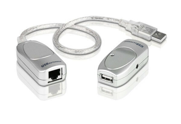 CABLU USB ATEN, prelungitor, conector USB 1.1 (T) | RJ-45 (M), gri, „UCE60-AT” (timbru verde 0.18 lei)