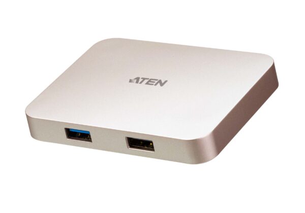 DOCKING Station ATEN universal, conectare PC USB Type C, USB 2.0 x 1, USB 3.1 x 1, porturi video HDMI x 1, fara port retea, NB 60 W, gri, „UH3235-AT” (timbru verde 0.18 lei)