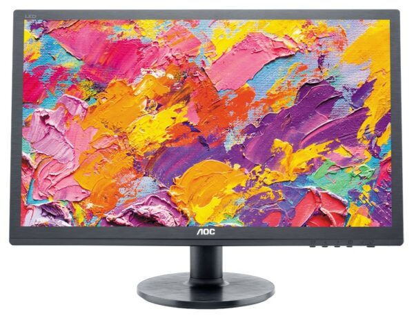 MONITOR AOC 21.5″, home, office, TN, Full HD (1920 x 1080), Wide, 200 cd/mp, 5 ms, DVI, VGA, „E2260SWDAN” (timbru verde 7 lei)