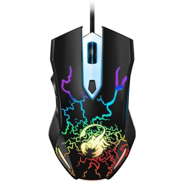 MOUSE Genius, „Scorpion Spear”, gaming, cu fir, USB, optic, 1200 dpi, butoane/scroll 8/1, iluminare, butoane programabile, negru, „31040002400” (timbru verde 0.18 lei)