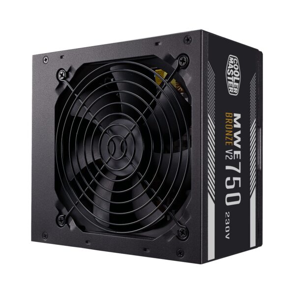 SURSA COOLER MASTER 750W (real), MWE 750 Bronze 230V V2, silent HDB fan 120mm, 80 Plus, 4x PCI-E (6+2), 6x S-ATA „MPE-7501-ACABW-BEU”, (timbru verde 2 lei)