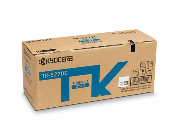 Toner Original Kyocera Cyan, TK-5270C, pentru ECOSYS M6230|M6630, 6K, (timbru verde 1.2 lei) , „TK-5270C”