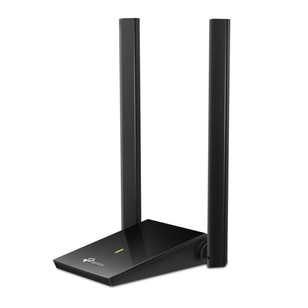 ADAPTOR RETEA TP-LINK AC1300, extern wireless 2.4 GHz | 5 GHz, USB 3.0, port, 867 Mbps, antena externa x 2, „Archer T4U Plus” (timbru verde 0.18 lei)