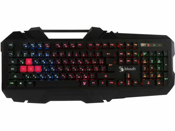 TASTATURA A4TECH – gaming, „Bloody gaming”, cu fir 1.8m, 106 taste, format standard , iluminare, USB, negru, „B150N” (timbru verde 0.8 lei)