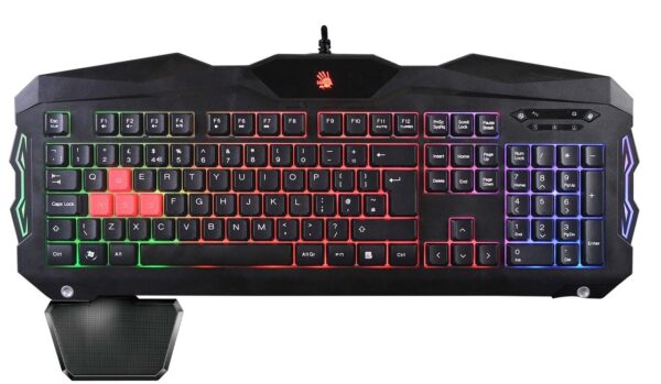 TASTATURA A4TECH – gaming, „Bloody gaming”, cu fir 1.8m, 106 taste, format standard , iluminare, USB, negru, „B210” (timbru verde 0.8 lei)