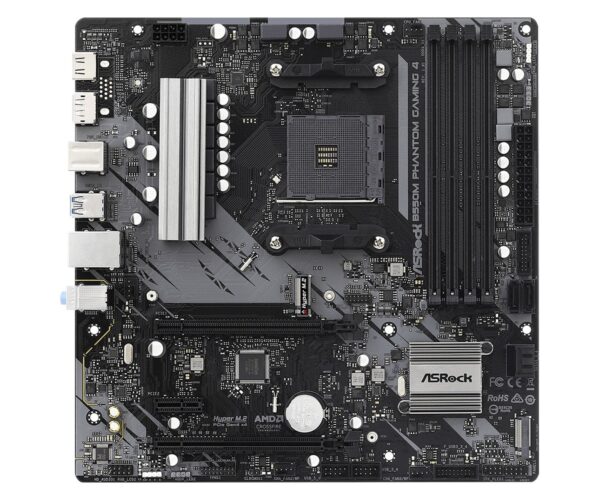 PLACA de BAZA Asrock „B550M PHANTOM GAM4”, skt AM4, mATX, AMD B550, 4 x DDR4, max. 128 GB, 4 x SATA, 2 x M.2, 7.1, „B550M PHANTOM GAM4”