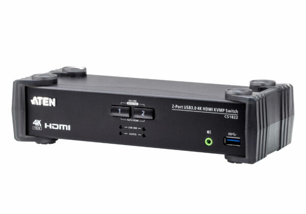 SWITCH KVM ATEN, 2-Port USB3.0 4K HDMI KVMP Switch „CS1822-AT-G” (timbru verde 0.8 lei)