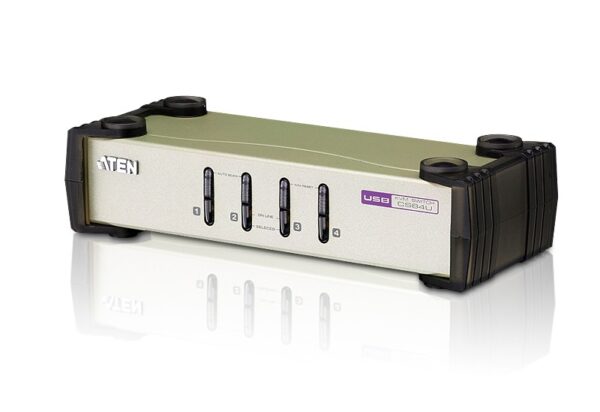 SWITCH KVM ATEN, 4-Port PS/2-USB VGA KVM Switch „CS84U-AT” (timbru verde 0.8 lei)