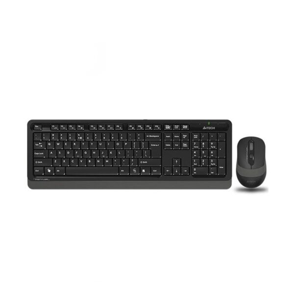 Kit TASTATURA si Mouse A4TECH, „Fstyler FG10+FGK10”, wireless, 104 taste format standard, mouse 2000dpi, 4/1 butoane, negru & gri, „FG1010 Grey” (timbru verde 0.8 lei)