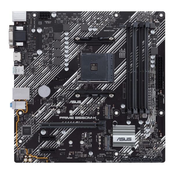 PLACA de BAZA Asus „PRIME B550M-K”, skt AM4, mATX, AMD B550, 4 x DDR4, max. 128 GB, 4 x SATA, 3 x M.2, 7.1, „PRIME B550M-K”