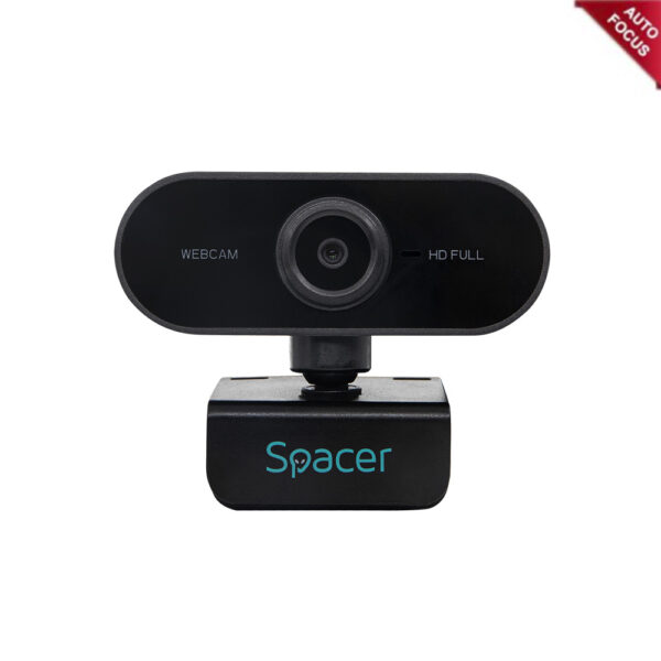 CAMERA WEB SPACER senzor 1080p Full-HD cu auto focus si rezolutie video 1920×1080, black „SPW-CAM-01” (timbru verde 0.18 lei)