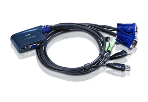 CABLU KVM ATEN cablu 3 in 1, conector tip USB (T) x 2 | VGA (T) x 2 | 3.5 mm Jack (T) x 2, „CS62US-A7” (timbru verde 0.8 lei)