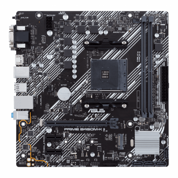 PLACA de BAZA Asus „PRIME B450M-K II”, skt AM4, mATX, AMD B450, 2 x DDR4, max. 64 GB, 4 x SATA, 2 x M.2, 7.1, „PRIME B450M-K II”