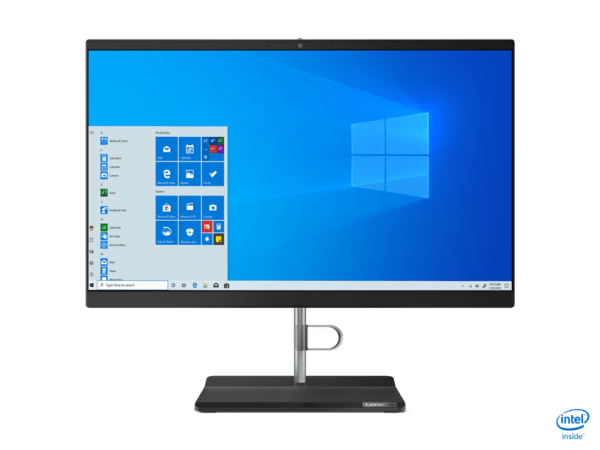 DESKTOP LENOVO, All-in-one, CPU i5-10400T, monitor 21.5 inch, Intel UHD Graphics 630, memorie 8 GB, SSD 512 GB, unitate optica, tastatura & mouse, Windows 10 Pro, „11FN006RRI” (timbru verde 10 lei)