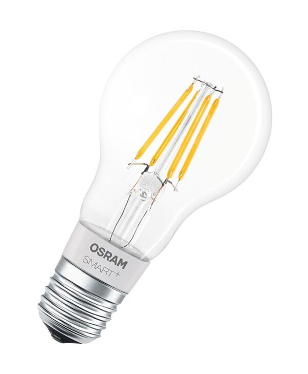 BEC smart LED Osram, soclu E27, putere 5.5W, forma clasic, lumina alb calda, alimentare 220 – 240 V, „000004058075091061” (timbru verde 0.45 lei)