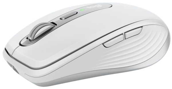 MOUSE LOGITECH, „Anywhere 3”, PC sau NB, wireless, Bluetooth | 2.4GHz, laser, 4000 dpi, butoane/scroll 6/1, compatibil Mac, acumulator intern, incarcare prin USB Type C, alb, „910-005991” (timbru verde 0.18 lei)