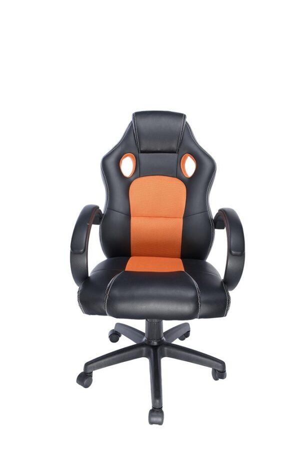 SCAUN GAMING SPACER imitatie piele & material textil, black & orange, greutate max. 120kg, dimensiuni 59*70*106~114cm „SPCH-CHAMP-RNG”/46501466