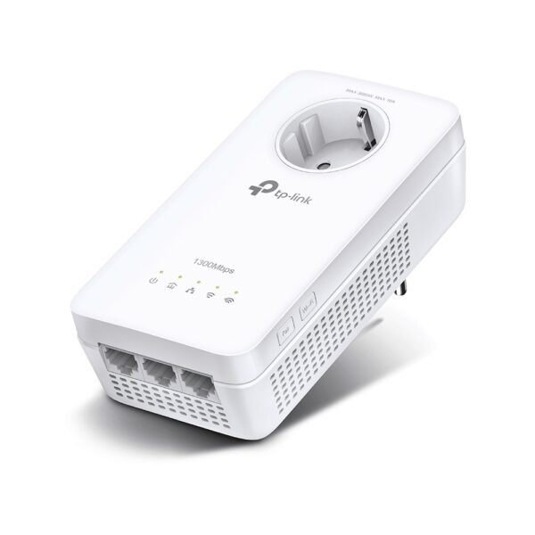 Amplificator Powerline TP-Link 1300Mbps, 3 x Gigabit LAN, 1 x Sucko, Dual Band AC1200, „TL-WPA8631P” (timbru verde 2 lei)