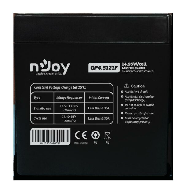 ACUMULATOR NJOY GP4.5121F 12V (timbru verde 0.5 lei)