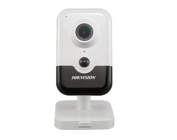 CAMERA IP HIKVISION, cube, pt. interior, dist. IR 10 m, tip lentila fixa 2.8 mm, 2 Mpx, cu fir, wi-fi, microfon, carcasa plastic, slot SD card, „DS-2CD2423G0-IW28W” (timbru verde 0.8 lei)