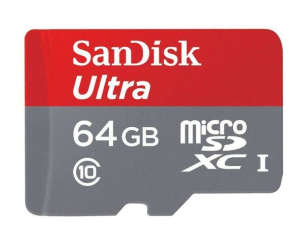 CARD MicroSD SANDISK, 64 GB, MicroSD, clasa 10, standard UHS-I U1, „SDSQUNR-064G-GN3MN” (timbru verde 0.03 lei)