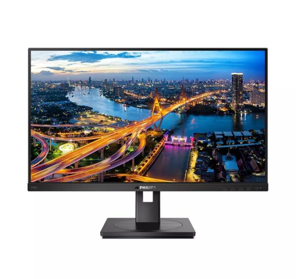 MONITOR PHILIPS 23.8 inch, home, office, IPS, WQHD (2560 x 1440), Wide, 250 cd/mp, 4 ms, HDMI, DVI, DisplayPort, „245B1/00” (timbru verde 7 lei)