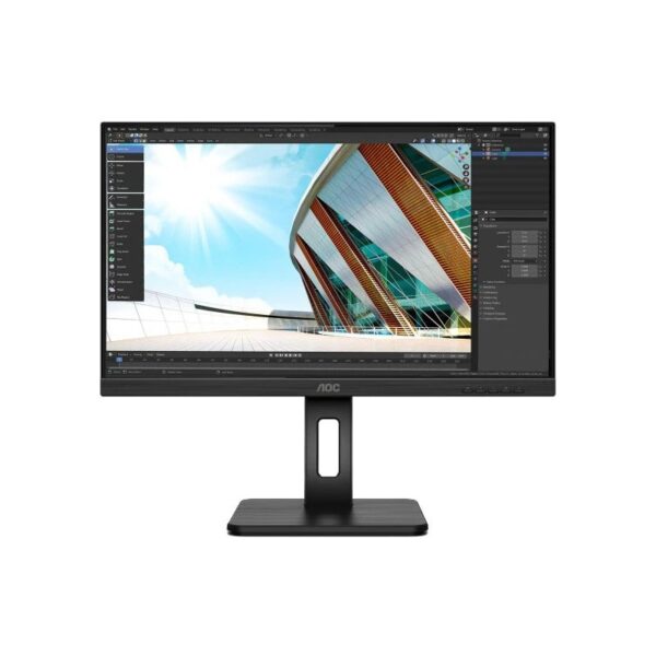 MONITOR AOC 23.8 inch, home, office, IPS, Full HD (1920 x 1080), Wide, 250 cd/mp, 4 ms, HDMI, DisplayPort, „24P2C” (timbru verde 7 lei)