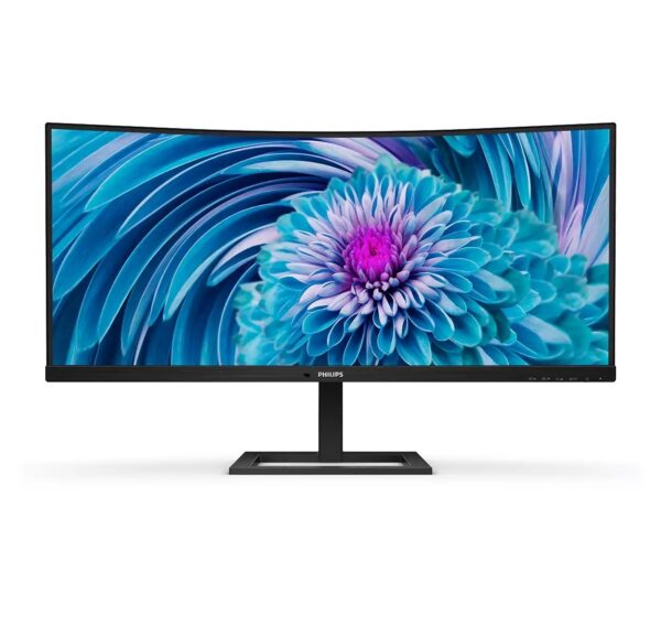 MONITOR PHILIPS 34 inch, home, office, VA, UWQHD (3440 x 1440), Ultra Wide, 300 cd/mp, 1 ms, HDMI, DisplayPort, „346E2CUAE/00” (timbru verde 7 lei)