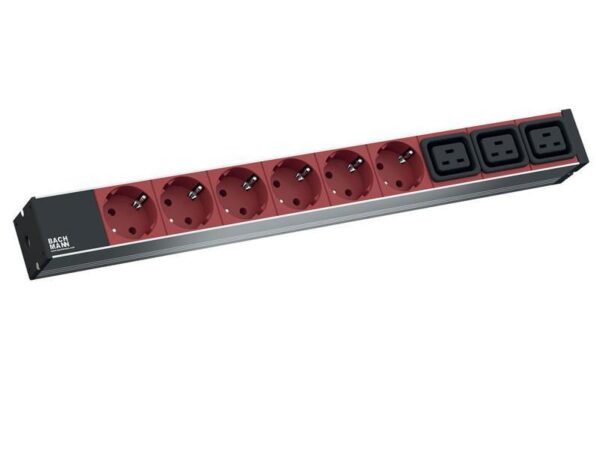 PDU BACHMANN, 1U pt. rack 19 inch, 6 prize IEC | 3 x scoket IEC, intrare IEC, max 16 A, cablu 2 m, gri, „800.2333” (timbru verde 4 lei)