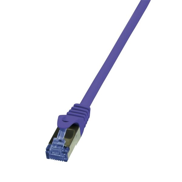 PATCH CORD S/FTP LOGILINK Cat6a, LSZH, cupru, 5 m, violet, AWG26, dublu ecranat „CQ307VS” (timbru verde 0.18 lei)