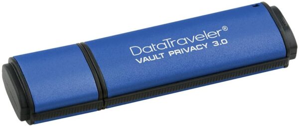 MEMORIE USB 3.0 KINGSTON 32 GB, cu capac, carcasa metalic & plastic, albastru, „DTVP30/32GB” (timbru verde 0.03 lei)
