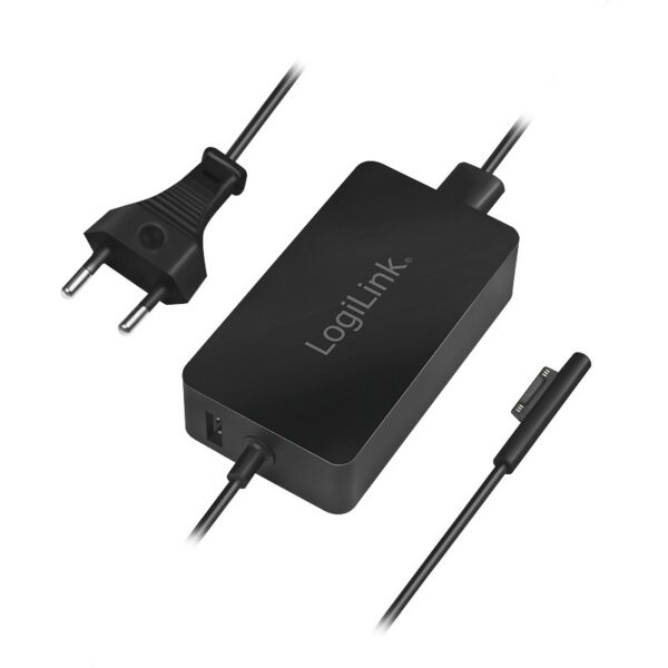 ALIMENTATOR retea 220V LOGILINK, pentru Microsoft Surface, compatibil cu Pro 6/4/3 si Laptop/Go/Book, 44W, USB 5V/1A, 0.5m, negru, „PA0197” (timbru verde 0.18 lei)