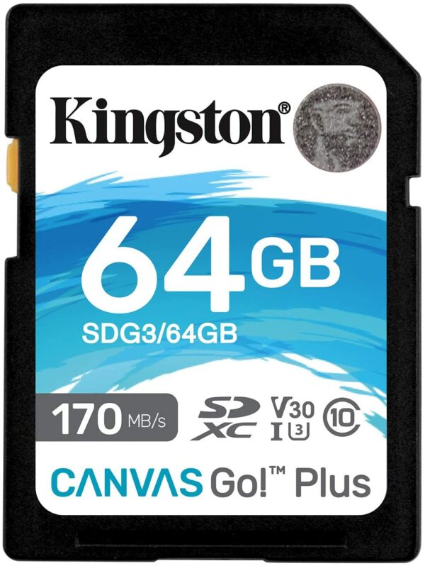 CARD MSD KINGSTON, 64 GB, SD, clasa 10, standard UHS-I U3, „SDG3/64GB” (timbru verde 0.03 lei)