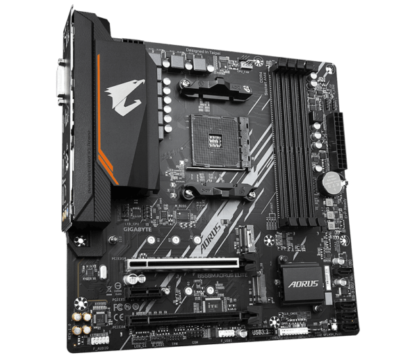 PLACA de BAZA Gigabyte „B550M AORUS ELITE”, skt AM4, mATX, AMD B550, 4 x DDR4, max. 128 GB, 4 x SATA, 1 x M.2, 7.1, „B550M AORUS ELITE”