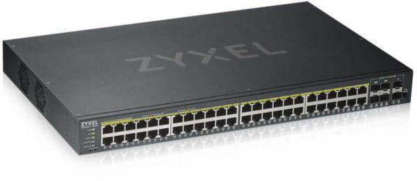 SWITCH PoE ZYXEL, port Gigabit x 48, SFP SFP x 2, managed, rackabil, „GS190048HPV2-EU0101F” (timbru verde 2 lei)