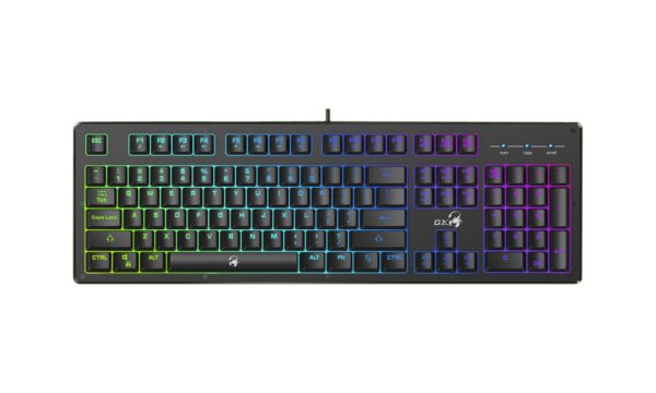 TASTATURA GENIUS gaming USB, multimedia, 104 taste (dintre care 12 au si fct. multimedia), 19 taste anti-ghosting, iluminare 7 culori, black, „Scorpion K8” „31310001400” (timbru verde 0.8 lei)