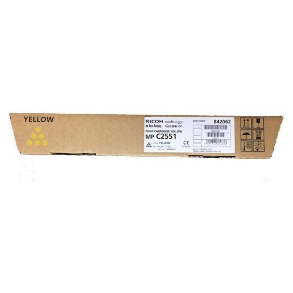 Toner Original RICOH Yellow, 842062, pentru MP C2551, 9.5K, (timbru verde 1.2 lei) , „842062”