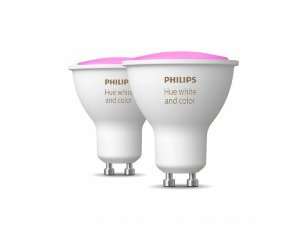 SET 2 SPOTURI incastrate smart LED Philips, soclu GU10, putere 5.7W, forma spot, lumina multicolora, alimentare 220 – 240 V, „000008718699629250” (timbru verde 0.9 lei)