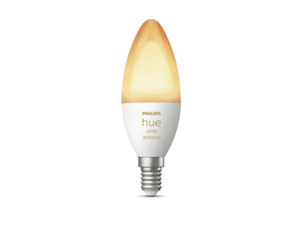 BEC smart LED Philips, soclu E14, putere 5.2W, forma lumanare, lumina toate nuantele de alb, alimentare 220 – 240 V, „000008718699726294” (timbru verde 0.45 lei)