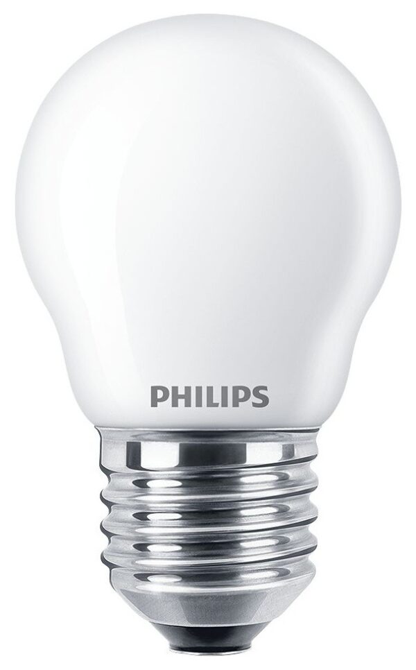 BEC LED Philips, soclu E27, putere 4.3W, forma clasic, lumina alb calda, alimentare 220 – 240 V, „000008718699763473” (timbru verde 0.45 lei)