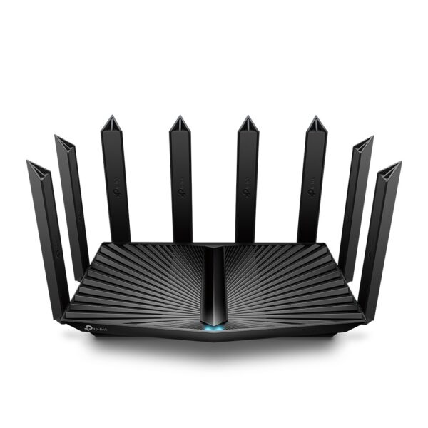 ROUTER TP-LINK wireless 6600Mbps,1 x 2.5 Gbps WAN/LAN, 1 x 1 Gbps WAN/LAN, 3 x Gigabit LAN si 2 x USB, 2.4 Ghz/5 Ghz dual band, 8 antene externe, WI-FI 6 „Archer AX90” (timbru verde 0.8 lei)