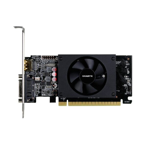 PLACA VIDEO GIGABYTE NVIDIA GeForce GT 710, 2GB GDDR5 64biti, PCI Express 2.0 x 8, HDMI, DVI, sistem racire aer activ, „N710D5-2GL”
