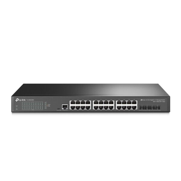 Switch TP-Link cu management L2, 24 Porturi Gigabit, 4 x SFP+ Gigabit „TL-SG3428X” (timbru verde 2 lei)