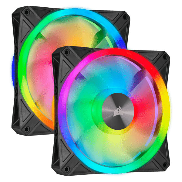 VENTILATOR Corsair, pt carcasa PC, 140 mm, 1250 rpm, LED RGB, 2 ventilatoare, „CO-9050100-WW”