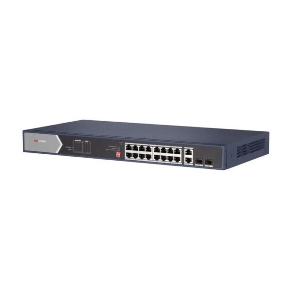 SWITCH. PoE Hikvision, port Gigabit x 16, SFP SFP x 2, rackabil, carcasa metalica, „DS-3E0520HP-E” (timbru verde 2 lei)