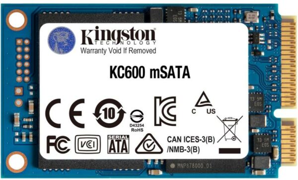 SSD KINGSTON SKC600MS, 512GB, mSATA, S-ATA 3, 3D TLC Nand, R/W: 550/520 MB/s, „SKC600MS/512G”