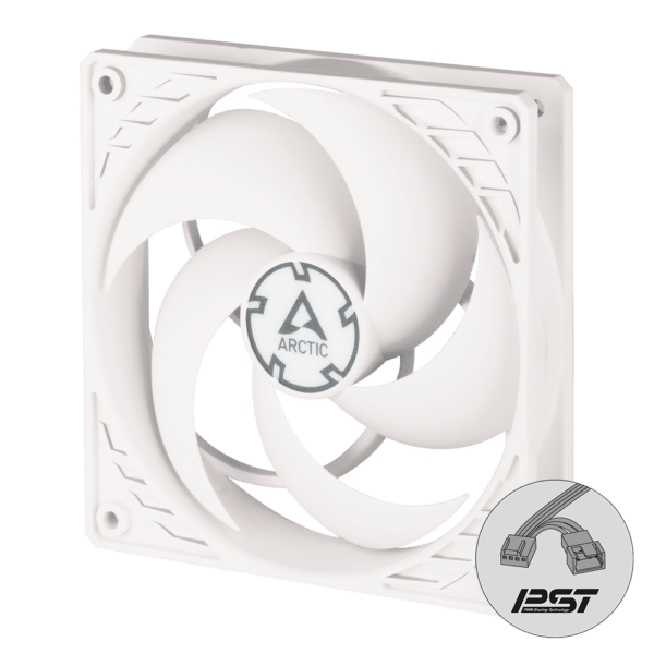 VENTILATOR ARCTIC PC, P12 PWM PST , 120x120x25mm, w/ PWM & cablu PST, low noise FD bearing, high static pressure, White, „ACFAN00170A”