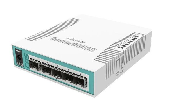 SWITCH Mikrotik, Gigabit x 1, SFP x 5, „CRS106-1C-5S” (timbru verde 2 lei)